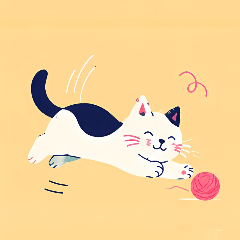 Cats At Play illustration