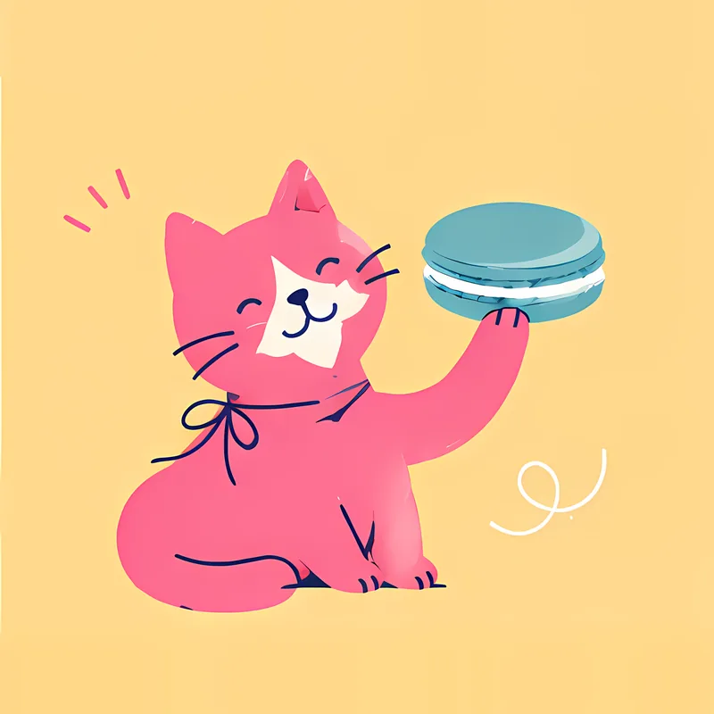 Cats & Macarons illustration 3
