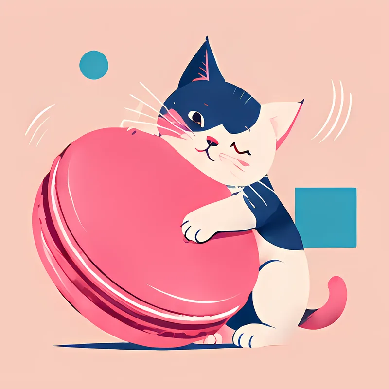 Cats & Macarons: Pop Accent illustration 3