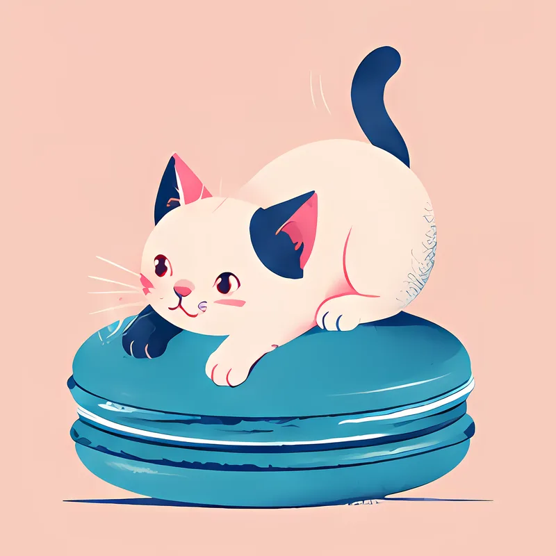 Cats & Macarons: Pop Accent illustration 4