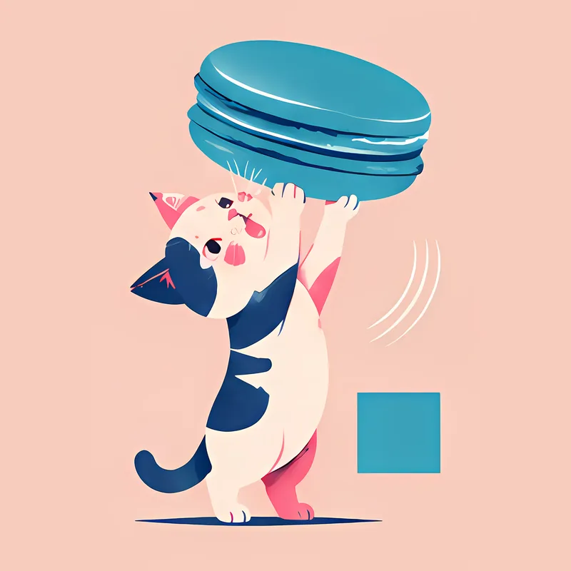 Cats & Macarons: Pop Accent illustration 5
