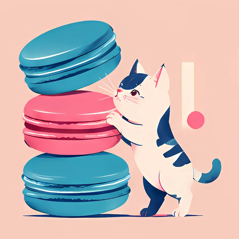 Cats & Macarons: Pop Accent illustration 6
