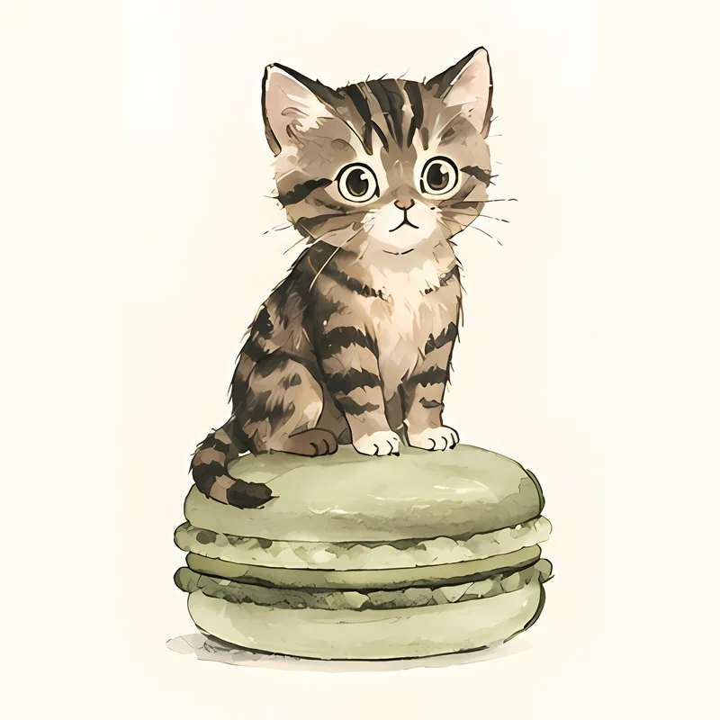 Kittens & Macarons illustration 2