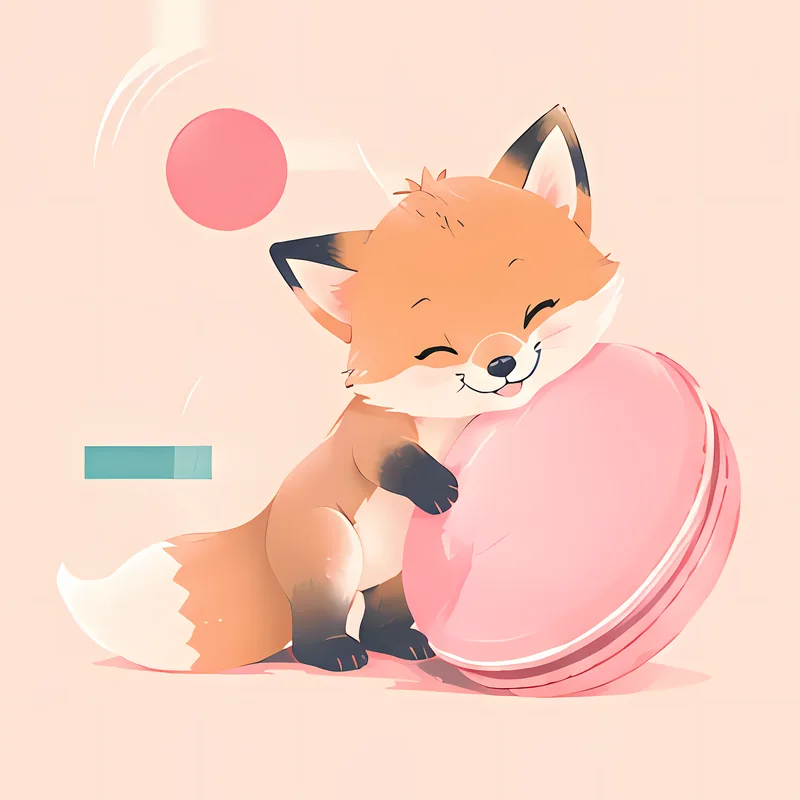 Forest Friends & Macarons: Badger Edition illustration