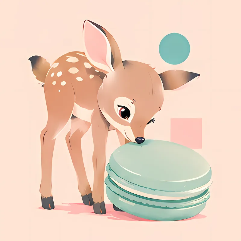 Forest Friends & Macarons: Badger Edition illustration 2