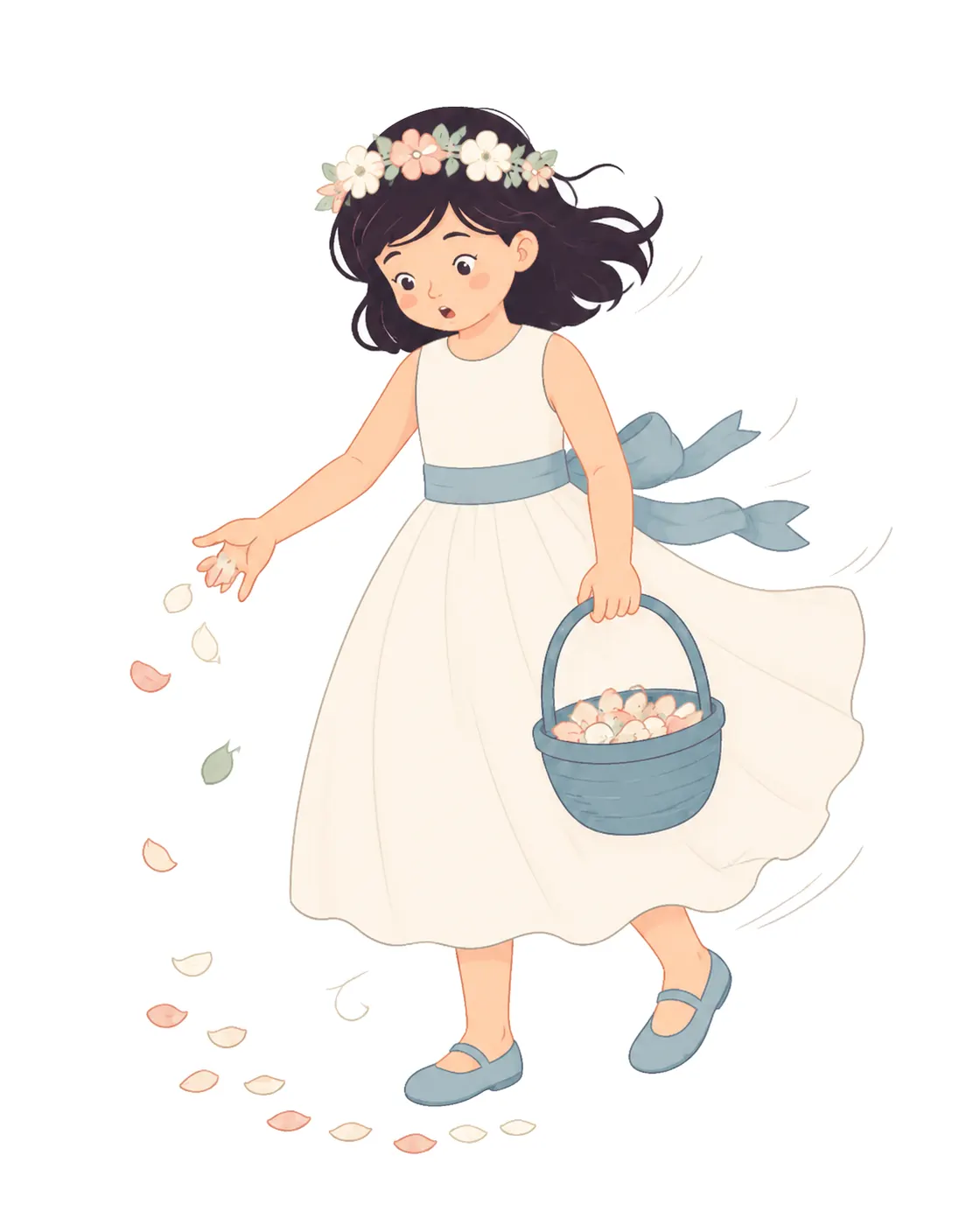 The Escaped Petals, Flat style