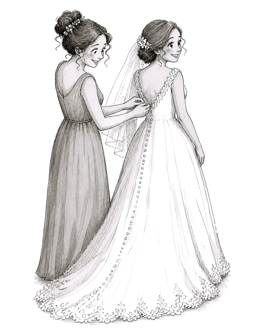 Fastening the Dress, Curiosa style