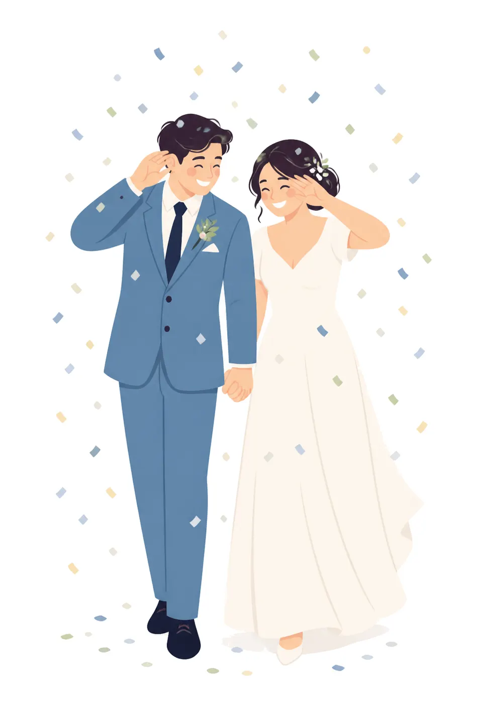 Confetti Walk, Flat style