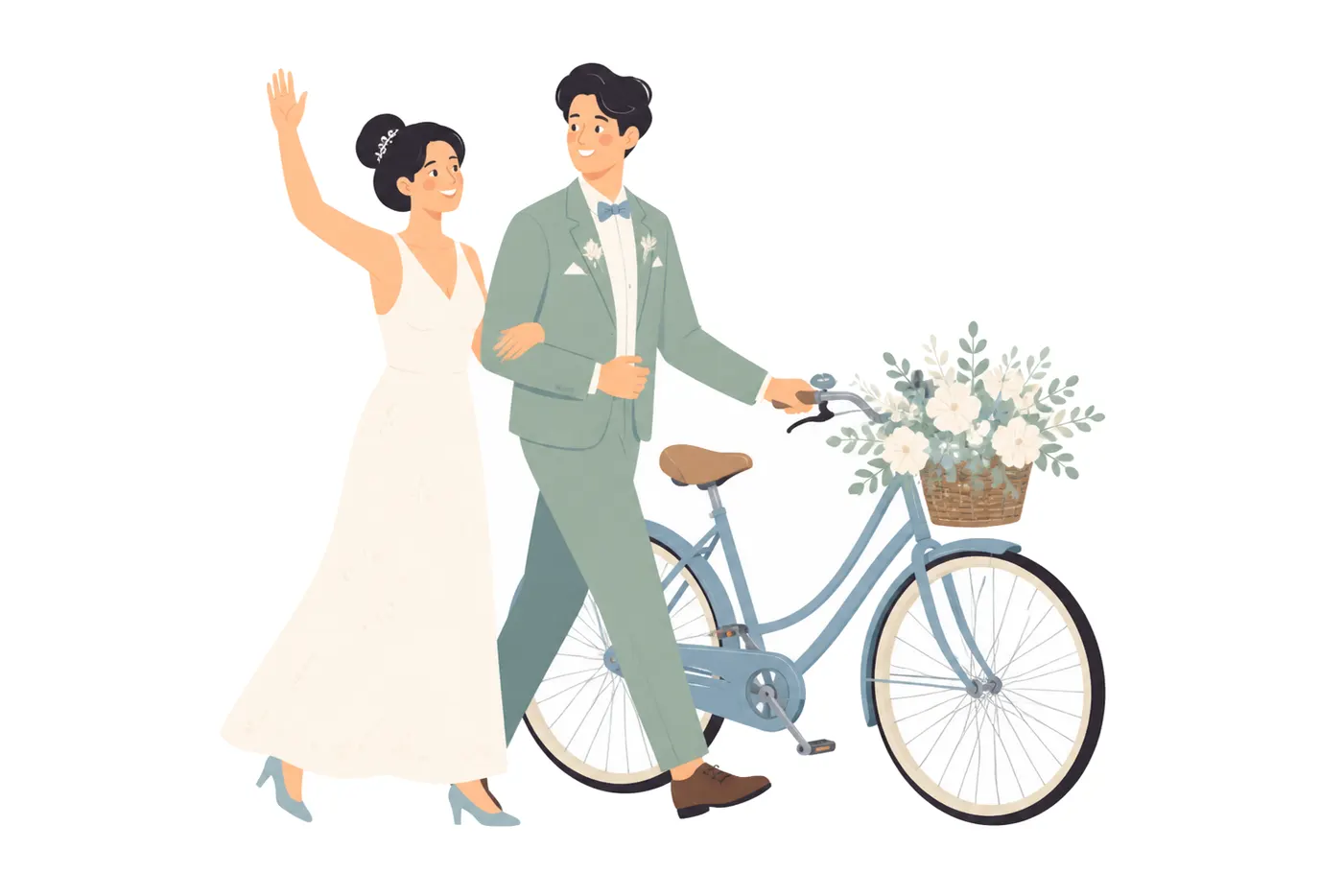 Bicycle Departure, Flat style