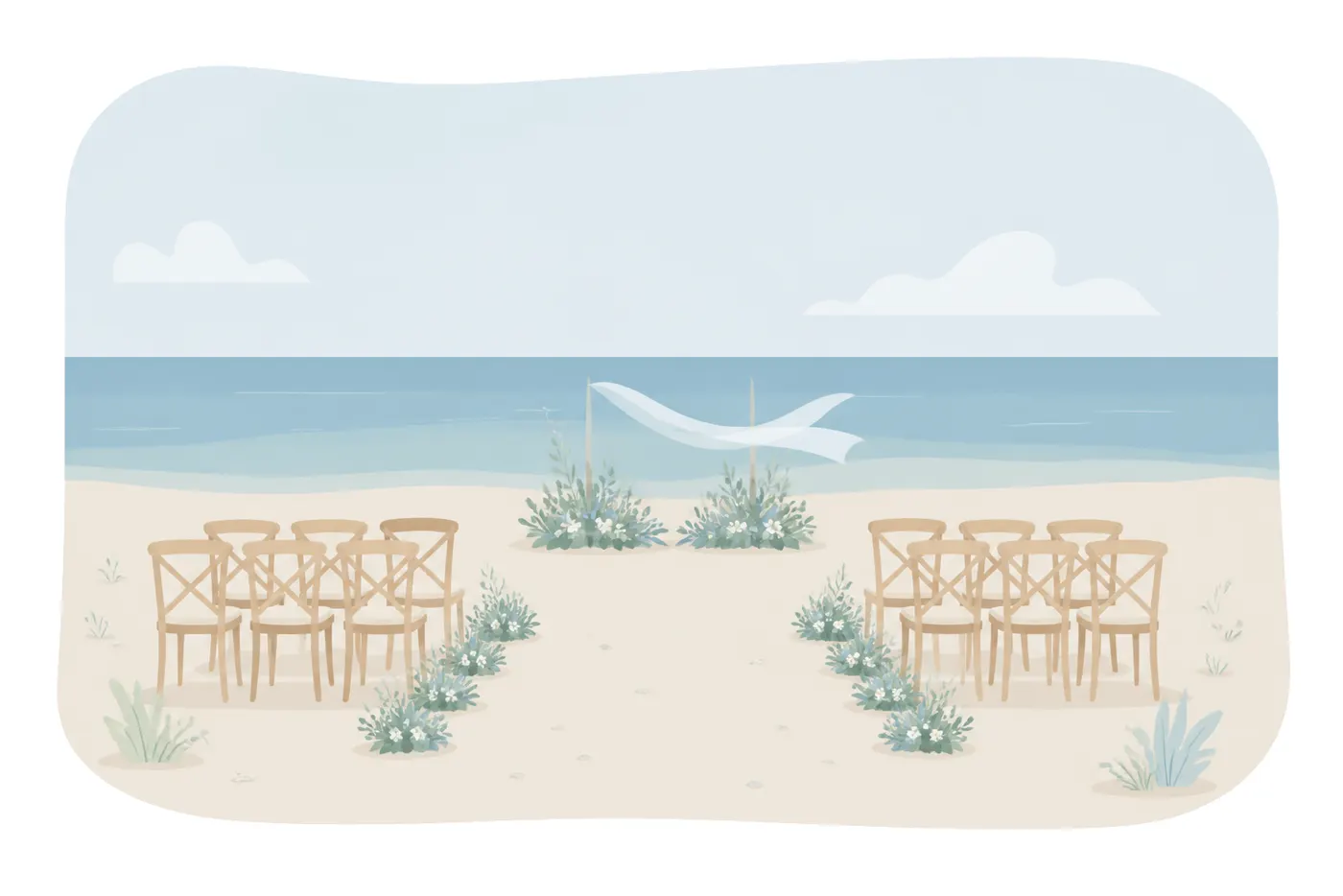 Beach Ceremony, Flat style