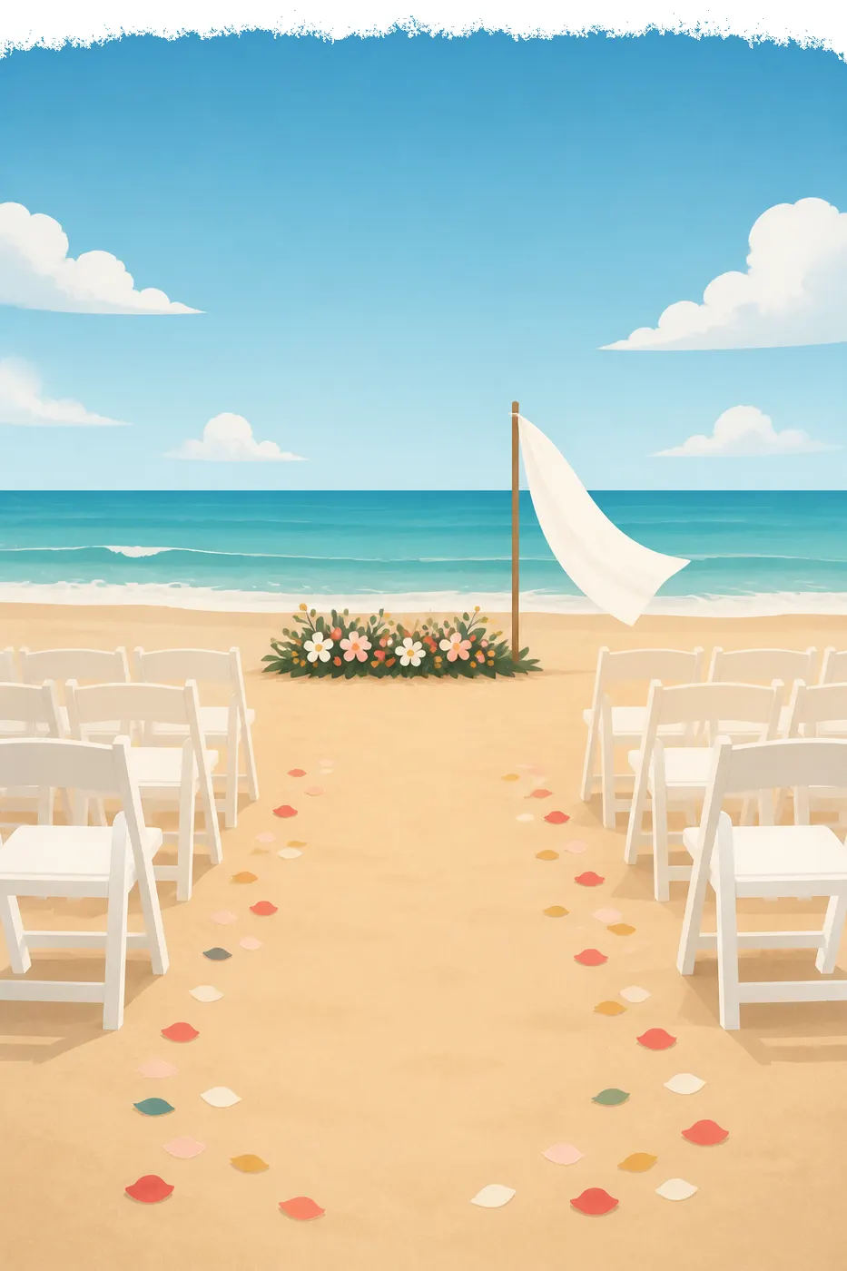 Beach Ceremony, Graphical style