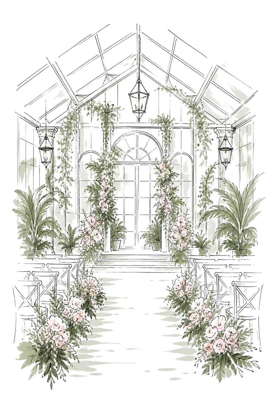 Glasshouse Wedding, Fashion style