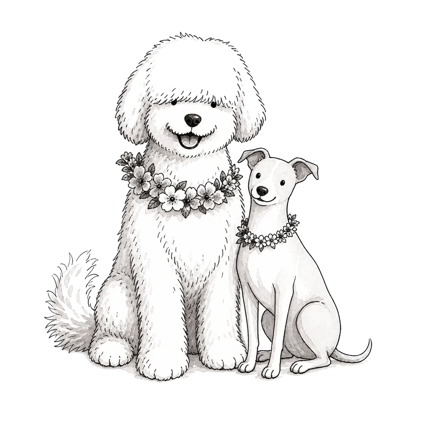 Two Wedding Dogs, Curiosa style