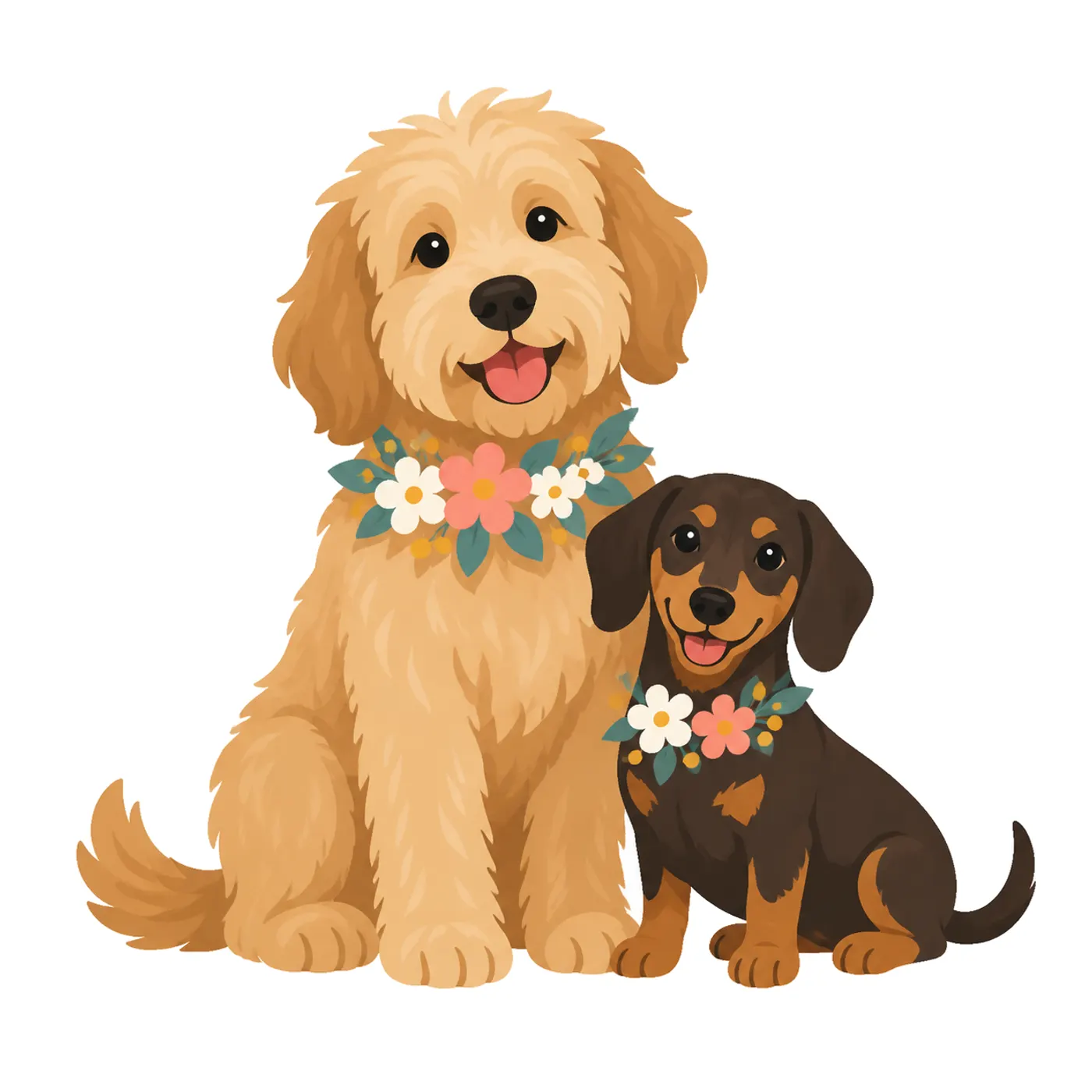Two Wedding Dogs, Graphical style