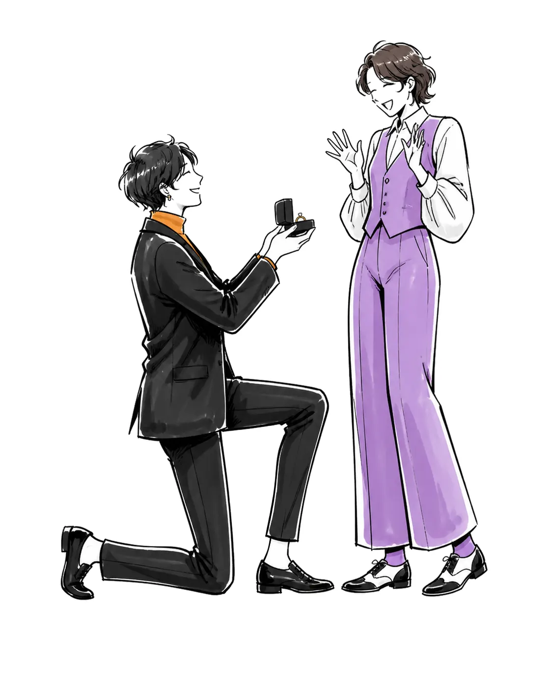 The Proposal Kneel, Fashion style