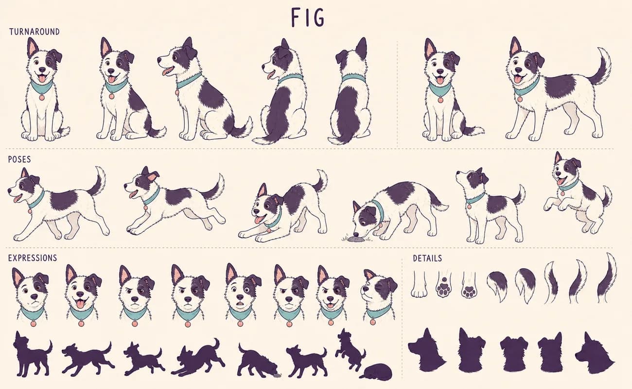 Fig · character design sheet